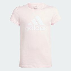 ADIDAS Dievčenské tričko na fitness bielo-ružové s logom 11-12 r (152 cm)