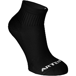 ARTENGO Detské športové ponožky RS 100 stredne vysoké 3 páry čierne 31-34