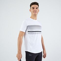 ARTENGO Pánske tenisové tričko Essential s krátkym rukávom biele M