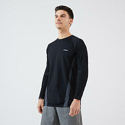 ARTENGO Pánske tenisové tričko Thermic s dlhým rukávom čierne M