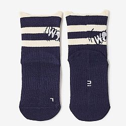 DOMYOS Detské protišmykové ponožky 600 modré s potlačou modrá 19-22