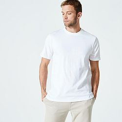 DOMYOS Pánske tričko 500 na fitness biele M