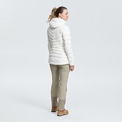 FORCLAZ Dámska páperová bunda MT500 na horskú turistiku s kapucňou do -10 °C biela 2XL