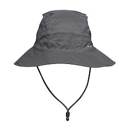 FORCLAZ Trekingový nepremokavý klobúk MT900 tmavosivý šedá 56-58 cm