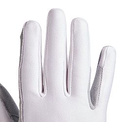 FOUGANZA Detské jazdecké rukavice Basic biele 8-10 r
