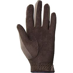 FOUGANZA Detské jazdecké rukavice Basic hnedé hnedá 12-14 r