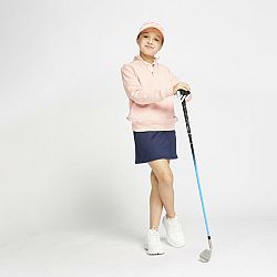 INESIS Dievčenská golfová šortková sukňa MW500 tmavomodrá 12-13 r (149-159 cm)