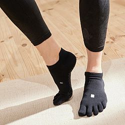 KIMJALY Ponožky na jogu 5 prstov protišmykové čierne 35-38