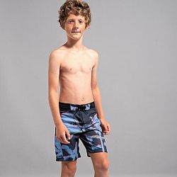 OLAIAN Chlapčenské plážové šortky 550 čierno-modré fialová 12-13 r (151-160 cm)