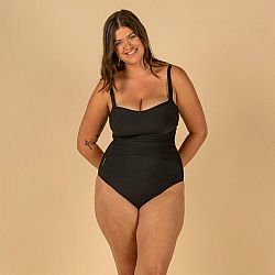 OLAIAN Jednodielne dámske plavky Dora s efektom plochého bruška čierne L-XL