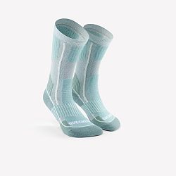 QUECHUA Detské turistické hrejivé ponožky SH500 vysoké 2 páry modrá 27-30