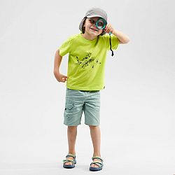QUECHUA Detské turistické šortky MH500 2 - 6 rokov zelené khaki 2-3 r (89-95 cm)