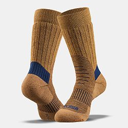 QUECHUA Detské vysoké turistické ponožky SH100 hrejivé 2 páry modrá 27-30