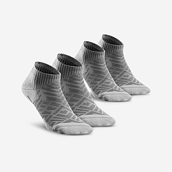 QUECHUA Ponožky Hike 100 nízke sivé 2 páry šedá 35-38