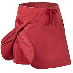 QUECHUA Šortková sukňa NH500 na turistiku červená 3XL