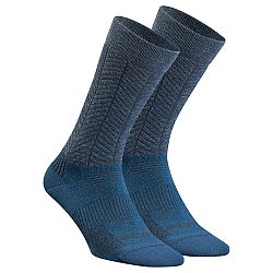 QUECHUA Turistické hrejivé ponožky SH500 vysoké 2 páry modrá 35-38