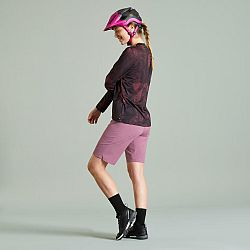 ROCKRIDER Dámske šortky EXPL 700 na horskú cyklistiku fialové fialová XL