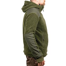SOLOGNAC Hrejivá kožušinová fleecová mikina 900 zelená khaki L