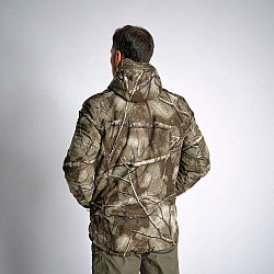 SOLOGNAC Hrejivá, nepremokavá a nehlučná poľovnícka bunda 900 maskovanie Treemetic khaki 3XL