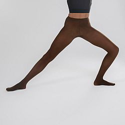 STAREVER Dievčenské baletné pančuchy bez chodidiel tmavá čokoláda hnedá 4 roky