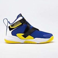 TARMAK Basketbalová obuv pre chlapcov a dievčatá EASY X modro-žltá modrá 35