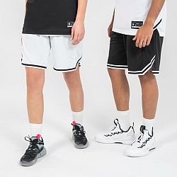 TARMAK Obojstranné basketbalové šortky SH500R čierno-biele čierna 2XL