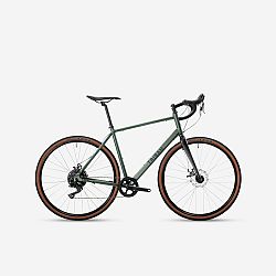 TRIBAN Gravelový bicykel GRVL 120 zelená M