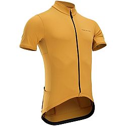 VAN RYSEL Pánsky dres RC500 na cestnú cyklistiku s krátkym rukávom žltý okrová S