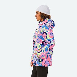 WEDZE Dámska lyžiarska bunda 100 viacfarebná ružová 2XL