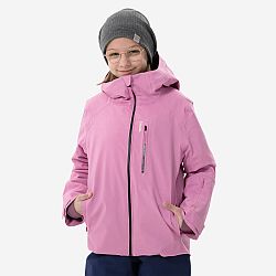 WEDZE Detská lyžiarska hrejivá a nepremokavá bunda 550 ružová ružová 8 rokov