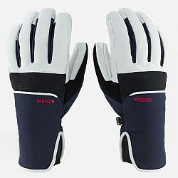 WEDZE Lyžiarske rukavice 550 tmavomodro-biele modrá M