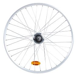 Zadné koleso mestského bicykla, dvojstenný ráfik, nexus 7 Elops 540 strieborné šedá 700