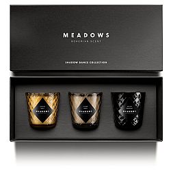 Meadows Darčeková kolekcia 3 vonných sviečok mini Shadow Dance