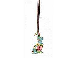 Ozdoba veľkonočný zajačik Springtime Flowers Turkis Rosenthal 8,5x4,5 cm