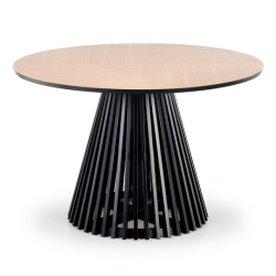 Sconto Jedálenský stôl WANDSUR dub tmavý/čierna